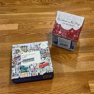 Anthropologie 2 Christmas Puzzles: Christmas in Paris & Christmas in the Village